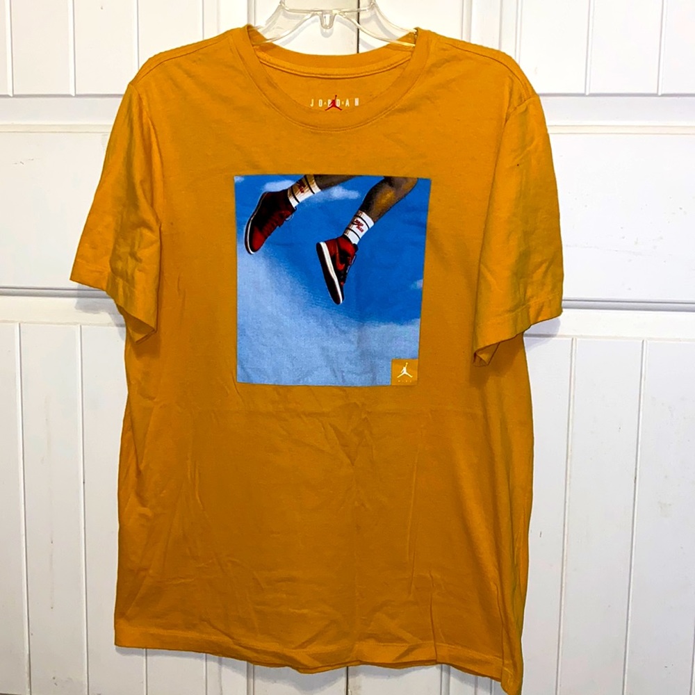 yellow-orangish  sky air jordan t-shirt
